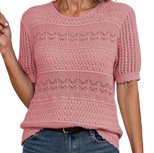 Cozy Pink Knit Women's Sweater NWT Size M